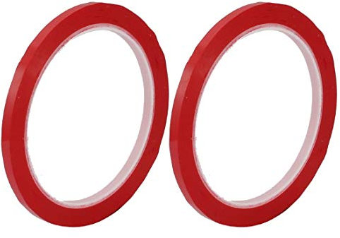 2 Stück 5 mm Breite 50 m Länge Isolierband elektrisch einseitig rot