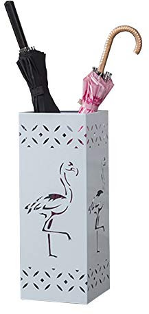WXYZ Porte-parapluie Fer Forgé Noir Umbrella Stand Avec 4 Crochets Peuvent Maintenir Long Et Court Parapluies, Accueil Hôtel Restaurant Umbrella Bucket 51x19cm