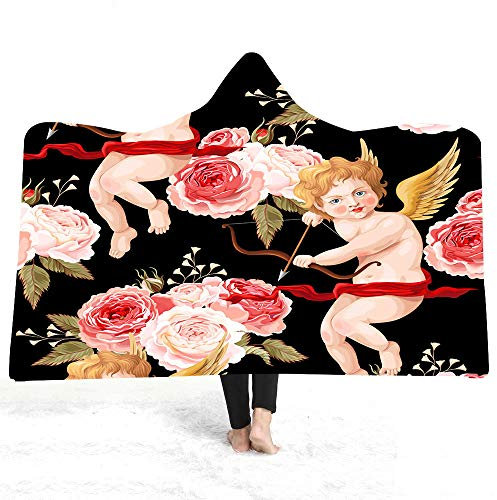 Sofadecke Kuscheldecke Decken Blanket Angel Plüsch Decke 150X200Cm Blume Kid Winterhaus Sherpa Fleece Coral Decke Für Office Travel Sofa Couch-Farbe-1_150X200Cm
