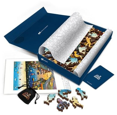 DAVICI Holzpuzzle - Exklusiv Edition: Motiv: Am Land und am Meer - 175 Teile