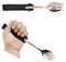 Healthman Spork Adaptive Cutlery, Hand Cuff for Holding Cutlery, Eating Aids/Eating Assistance & Adaptive Utensil Holder for Weak Grip & Limited Mobility, Stroke, Arthritis(1 Pack)