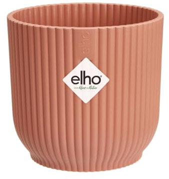 Elho Vibes Fold Rond Mini 9 - Pot De Fleurs pour Intérieur - Plastique 100% recyclé - Ø 9.3 x H 8.8 cm - Rose/Rose Poudré