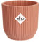 Elho Vibes Fold Round Mini 9 - Macetero por Interior - 100% Plástico Reciclado - Ø 9.3 x H 8.8 cm - Rosado/Delicate Pink