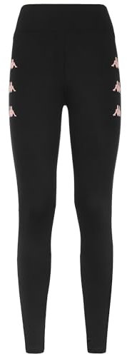 Kappa Damen Bivys Sporthose, Black-Pink Skin, L