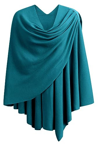 PULI Damen Poncho Schal Cashmere Feeling Strick Cape Cardigan Für Frauen Geschenk Für Mutter