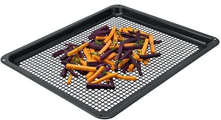 ELECTROLUX - Airfry-Tablett fr Ofen-Spezial-Pommes, Gemse, 46.5 x 38.5 x 2.5 cm, Schwarz, Kunststoff, Optimaler Luftstrom für gleichmäßiges Garen ohne Wenden, Kompatibilität mit AEG MaxiKlasse Herden