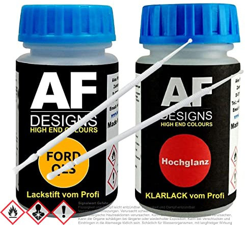Lackstift Set für FORD QLS Saffron/Maize Yellow Klarlack Lacktupfer Autolack