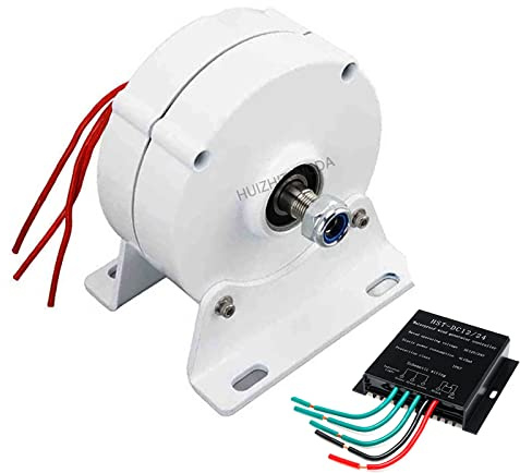 HUIZHITENGDA 2000W Low RPM Permanentmagnet Generator '220V /110V mit Controller Effiziente Permanentmagnet Generator für Horizontale Windkraftanlage Generator (weiß)