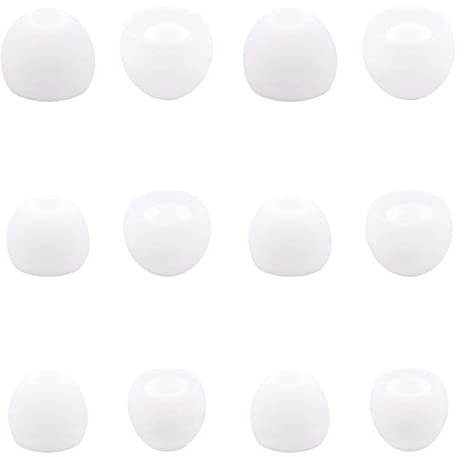 ALXCD Ear Tips Compatible with JBL Tune 130NC TWS in-Ear Earbuds, 6 Pairs S/M/L Sizes Replacement Soft Silicone Earbud Tips Eartips, Compatible with JBL Tune 130NC TWS, White
