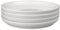 Denby - Elements Medium Stone White Coupe Plates Set of 4 - Dishwasher Microwave Safe Crockery 26cm - White Ceramic Stoneware Tableware - Chip & Crack Resistant Lunch Plates