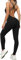 KOEMCY Jumpsuit Damen Sommer Rückenfrei Bodycon One Piece Bodysuit Romper Strampler Spielanzug Ärmellose Spaghetti Strap Einteiler Sport Overall (Schwarz, M)