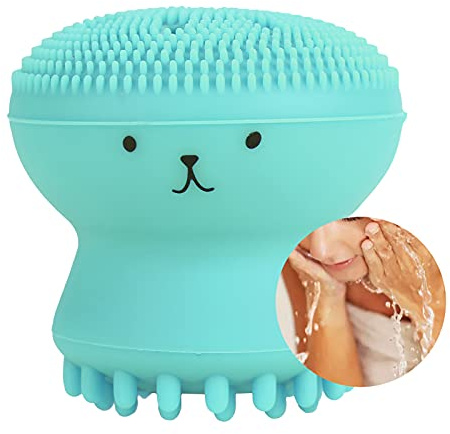 Gesichtsreinigungsbürste - Mode Silikon Octopus Form Gesicht Peeling Fettmassage Reinigung Reinigungswerkzeug (Grün)