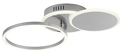 Paul Neuhaus LED, Deckenleuchte,29W-1500lm. schwarz,420/500x334x82mm