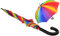 iX-brella First Class XL Fiberglas Automatik Stockschirm 110 cm überschlagfähig - rainbow