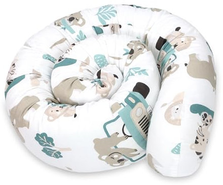 Totsy Baby Seitenschläferkissen Bettschlange Body Pillow 400 cm Baumwolle - Kopfkissen lang Bettrolle Schlafkissen Nackenrolle Afrika