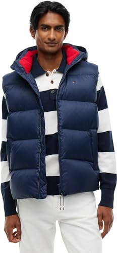 Tommy Jeans Herren Weste Essential Down Vest mit Kapuze