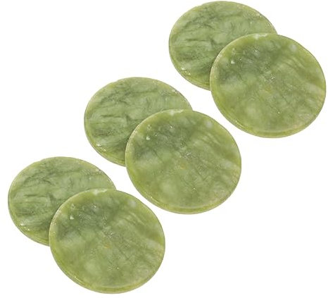Housoutil 6pcs Eyelash Extension Supplies Jade Stones Pads for Lash Glue Non-very Dry Suitable for Ardell Lash Glue