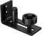 SKYSEN Sliding Barn Door Roller Kit, Adjustable Floor Guide, Protects Doors from Black