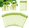 KINGLAKE 100Pcs Fruit Protection Bags, 10x15cm Sage Green Organza Gift Bags Medium, Garden Plant Protect Net for Fruits Tree Strawberry Plum, Insects Barrier Vegetables Mesh