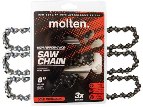 DeWalt Pole Saw Chain 8 Inch Chainsaw Chain Fits DCCS623B, DCPS620B, DCPS620, DCPS620M1 20V MAX XR, Replacement for Black and Decker, Craftsman R34 & More