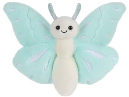 Apricot Lamb Blauer Schmetterling Insekt Plüschtiere für Kinder, weiche niedliche Kuscheltier für Baby Mädchen und Jungen, Flauschige Blauer Schmetterling Blau 19 cm