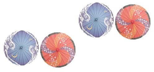 SAFIGLE 4 Stück Regenschirm aus Papier Stand aus Papier Schirmmützen hochzeitsschirm hochzeitsregenschirm hochzeitsdeko Anlage Regenschirm- Fotografie-Requisite hölzern