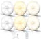Homelist Puck Lights with Remote, 6 Pack LED Rechargeable Motion Sensor Lights Indoor Under Cabinet Lights, 3 Color Temperature Wireless Battery Operated Night Light for Stair Kitchen Wall Cupboard