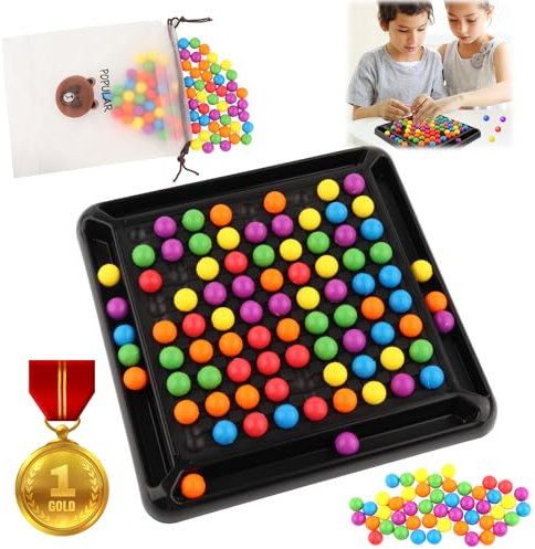 Intellektuelles Schachbrett Doppelduell | 80 Stück Rainbow Puzzle Schachspiel | Strategisches Brettspiel für Kinder & Erwachsene | Förderung von Logik & Hand-Auge-Koordination