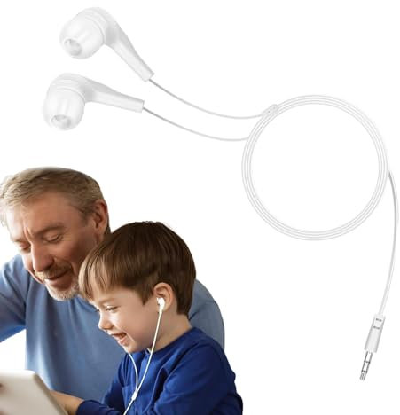 Cuffie Intrauricolari Cablate: Comodi Auricolari Per Bambini Per La Scuola | Collegare Gli Auricolari | Per Telefoni Cellulari Con Jack Da 3,5 Mm | Auricolari Plug-in Per Studenti Delle Scuo
