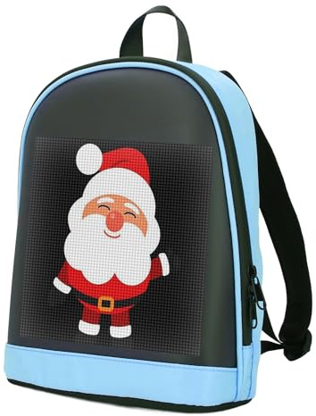 Gugxiom LED Backpack, Customizable LED Screen for Anime Raves and Motorcycles Smart Stylish and Functional Backpack with App Control, Programmable Screen, for Men or Women