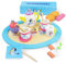 Bluey Service à thé en bois – 18 pièces avec théière, tasses à thé, biscuits, plateau et bloc-notes – Jouet écologique certifié FSC pour enfants à partir de 3 ans – Jeu de rôle créatif