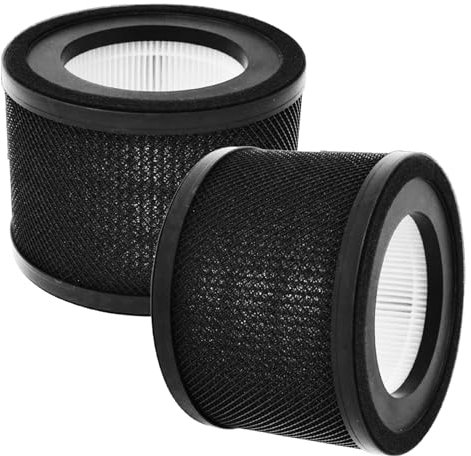PM501 Replacement Filter Compatible with PureMate PM501 3-in-1 Compact HEPA Air Purifier, H13 True HEPA & Activated Carbon Air Filter (2 Pack)