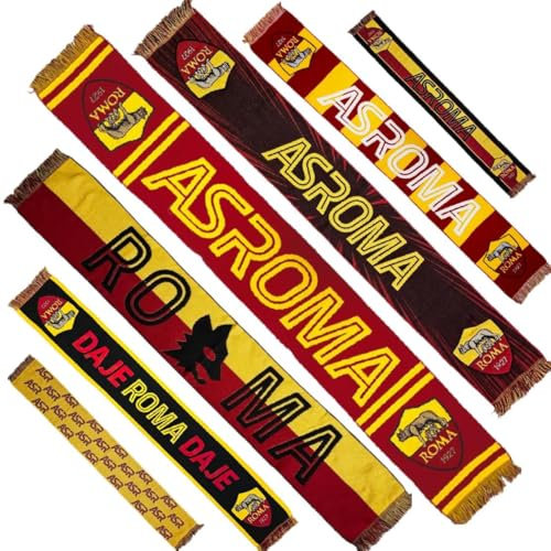 3R SPORT SRL Sciarpa da Stadio ROMA | Sciarpe Tifosi Calcio Romanisti | Sciarpa Jaquard PS 39890-BS