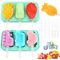 Moldes de Helado,2 Pack Juego de Moldes para Polos, Molde de Helado de Silicona, DIY Popsicle Mold Sin BPA, para Helados DIY Chocolate Postre congelado (Verde 2)