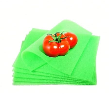 6pcs Refrigerator Liners 15 x 12 Inches Life Extending Fruit & Vegetable Crisper Drawer Liner Washable Reusable Fridge Refrigerator Mat