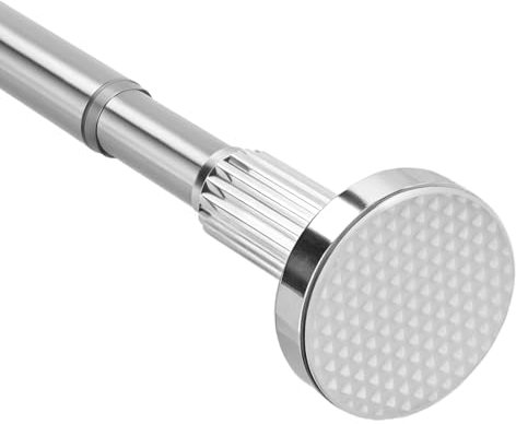 2 Stück 25mm Teleskop-Gardinenstange ohne Bohren | Ausziehbare Spannstange 160-250cm | Silber Vorhangstange für Duschvorhang, Balkon & Gardinen | Klemmstange für Wand