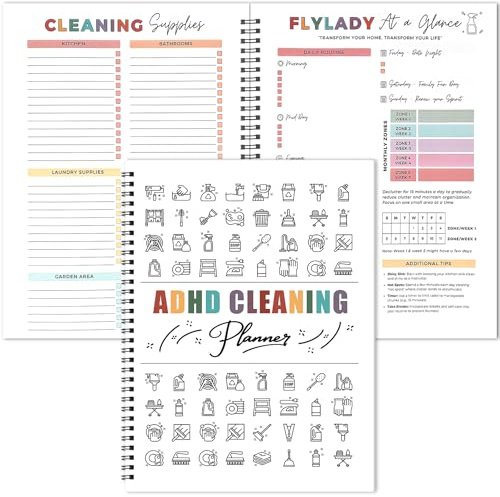 RZCOMP ADHD Cleaning Planner ADHD Daily Organizing Planner,Cleaning Schedule and Checklist Household Cleaning Schedule Book for Adults