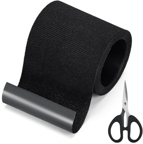 Zocipro Selbstklebender Stoff Gewebe-Reparaturband für Segeltuch 10 x 200 cm, Textilklebeband, Stoffflicken Wasserdicht Reißfest für Sofa, Autositz, Zelt, Markise, Möbel, Daunenjacke, Schwarz