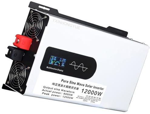 YXINHONGYUE 24-V-Gleichstrom-Wechsel ...Ladegerät-Kfz-Wechselrichter mit LED-Anzeige und 2 AC-Steckdosen für Wohnmobile und Camping,48v to 230v 50hz