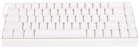 Jectse Kabellose Mechanische Tastatur, 60% Hot-Swap-fähige Benutzerdefinierte Tastatur mit RGB-Hintergrundbeleuchtung, 2,4 GHz USB C BT5.0 Kabelgebundene Mechanische Tastaturen für (White)