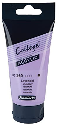 Schmincke - College Acrylic, Lavendel in 75 ml-Tube, 33360013, Acrylfarbe mit Künstler-Pigmenten in hoher Konzentration, deckend und lasierend, lichtecht, seidenmatt