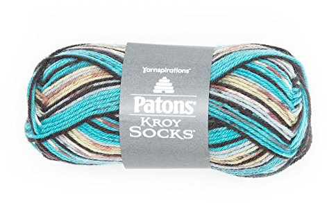 Patons Kroy Socks Yarn - (1) - 1.75 oz - Turquoise Jacquard - For Crochet, Knitting & Crafting