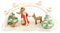 Goebel Der Wald im Winterkleid Figur, Steingut, bunt, 32 x 11 x 14 cm