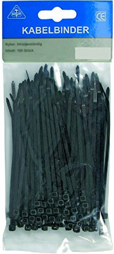 HaWe Kabelbinder Uv-Beständig, 4, 8 x 200 mm, schwarz, 611.75