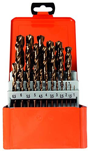 Projahn 60379 HSS-Co 5 Prozent Spiralbohrer-Set, 135 Grad, 25-teilig