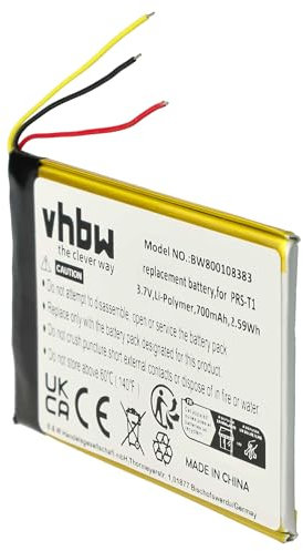 vhbw Batterie Compatible avec Sony Portable Reader PRS-T2, PRS-T1 liseuse e-Book Reader (700mAh, 3,7V, Li-polymère)