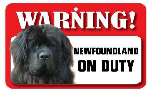 Instant Gifts Dog Signs Warnschild mit Neufundländer, laminierter Karton