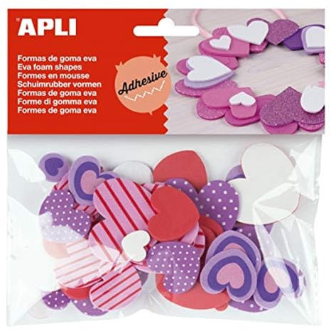 APLI – Borsa Forme adesive Eva Cuori Stampato
