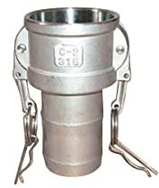 Raccord Camlock femelle - embout cannelé en aluminium - Type C - Ø A: 3/4'' | Ø B: 19-20mm