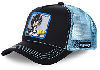 Capslab Vegeta Dragon Ball Z Black Blue Trucker Cap - One-Size